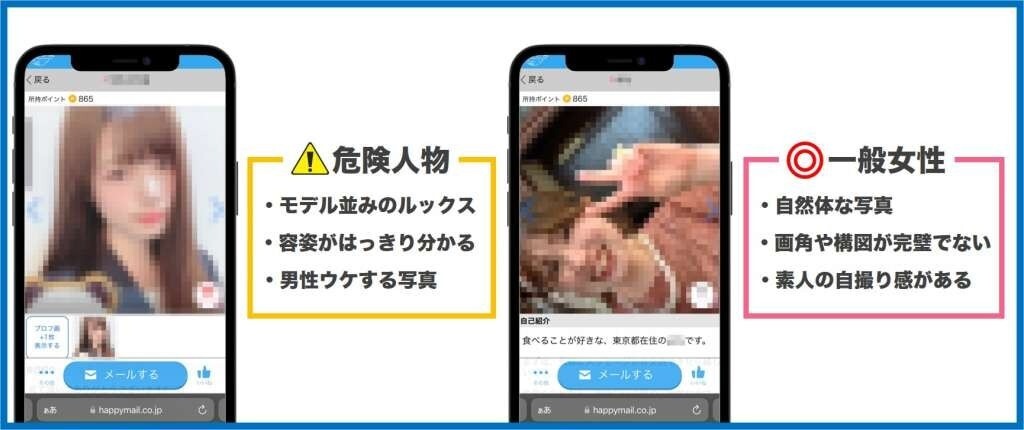 業者が偽のプロフでアプローチしてくる場合がある