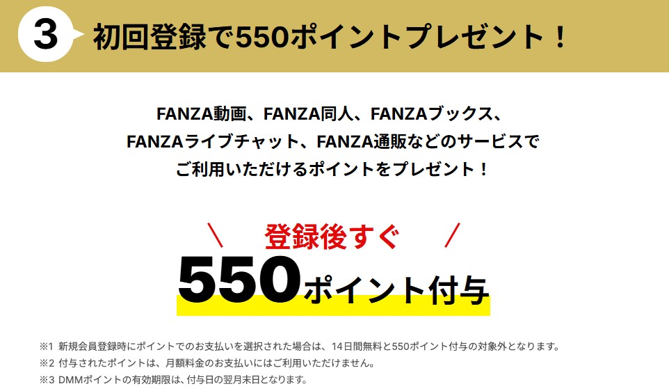 FANZAサービス全般で利用できるポイント